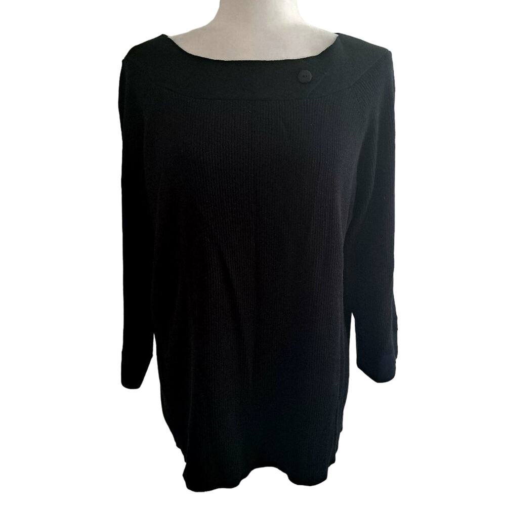Rafaella Ribbed Long Sleeve Sweater